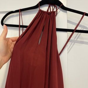 Haute Hippie neck tie slip dress
